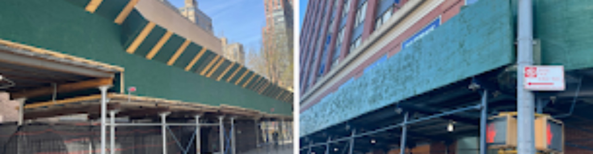 Hitech sidewalk shed & scaffolding cover photo