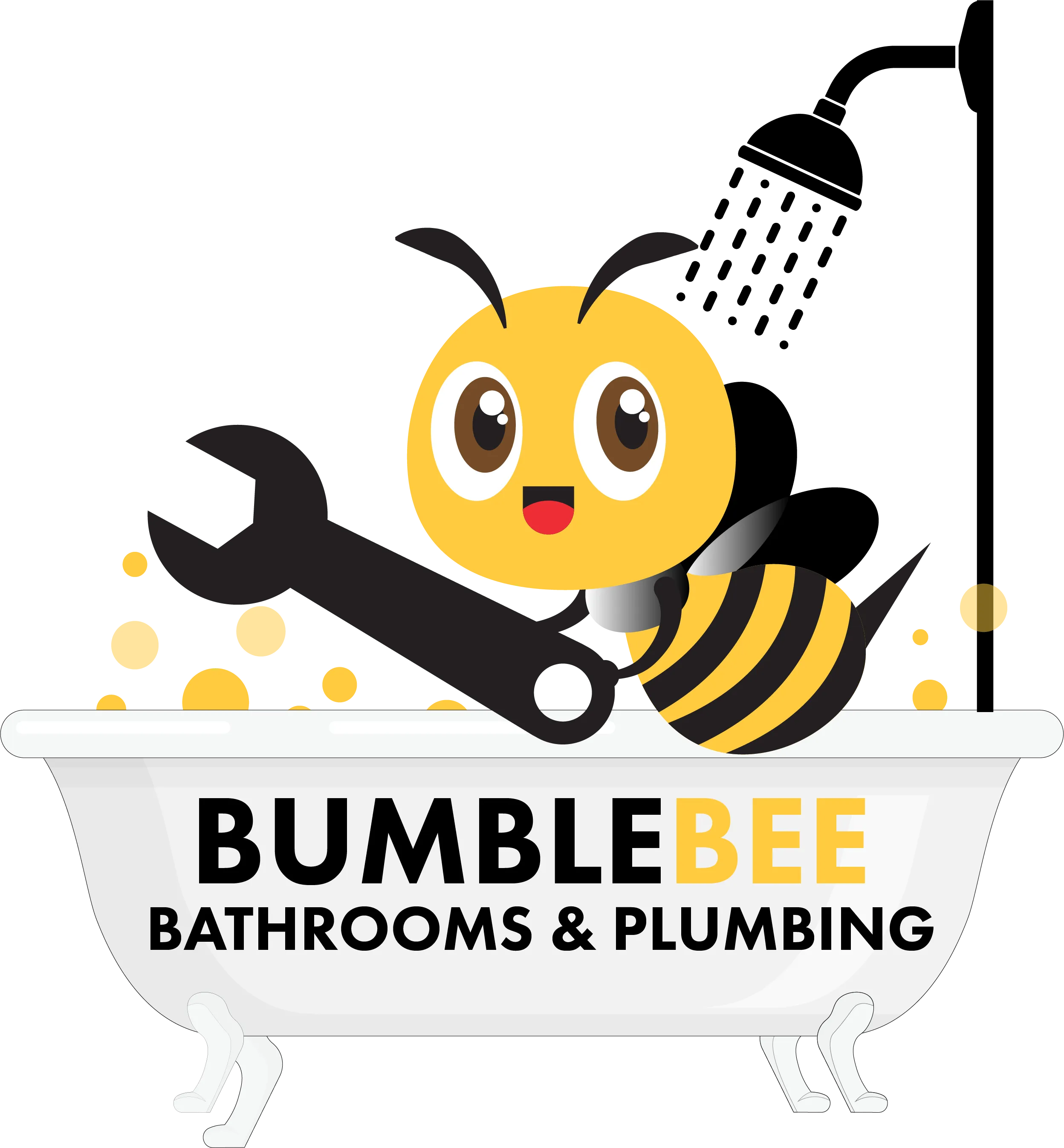 Bumblebee bathrooms and plumbing logo