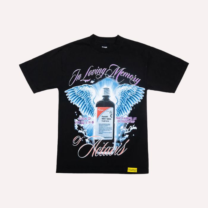 awful lot of cough syrup black shirt logo
